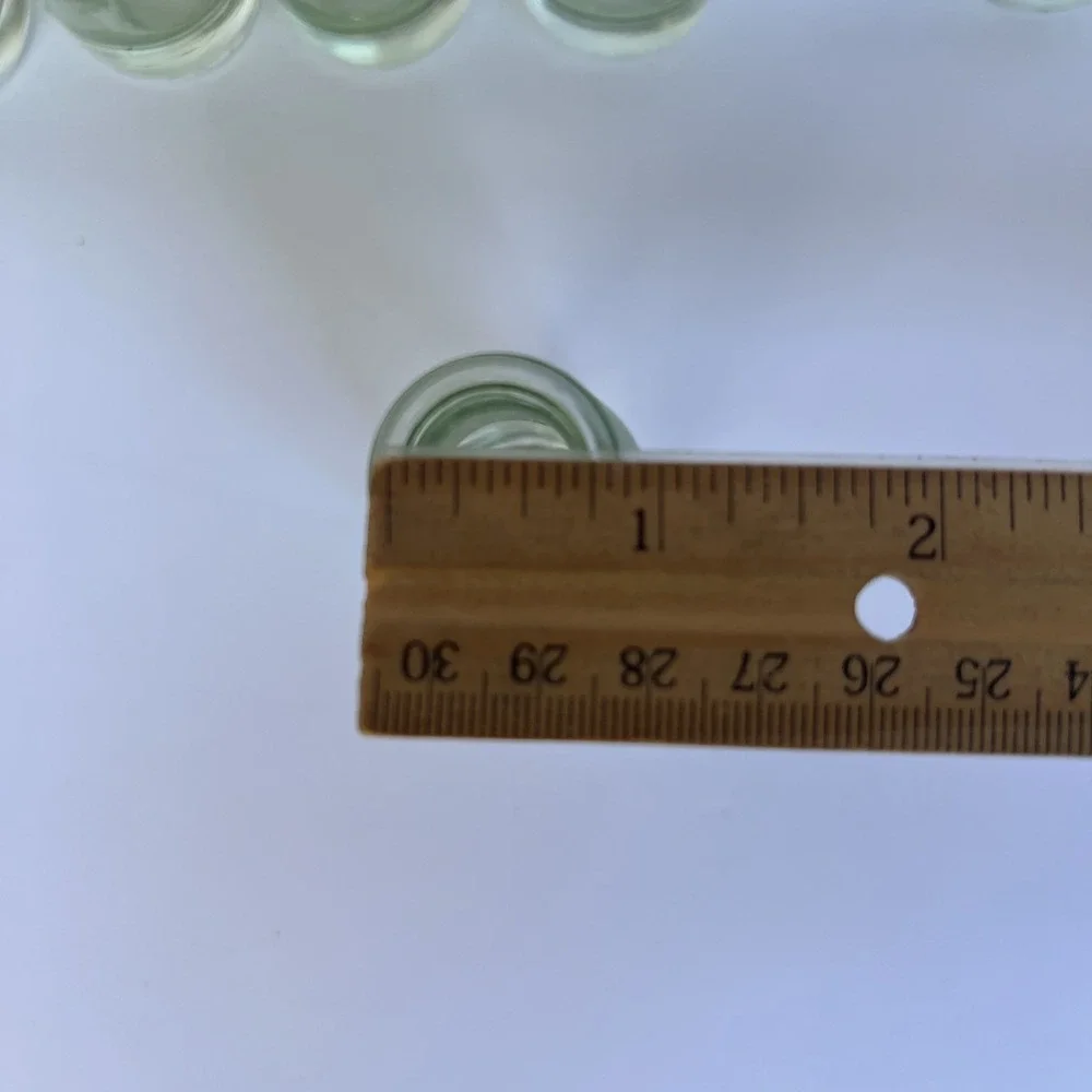 Set of 6 VTG Mini Clear Green Tint Bud Vases 2 oz – Small Flower Bottles 4